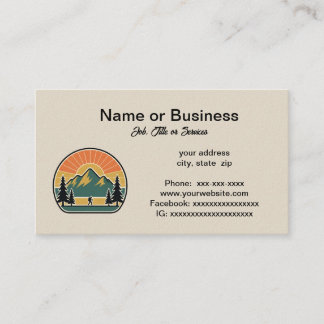 Carte De Visite Mountain hiking