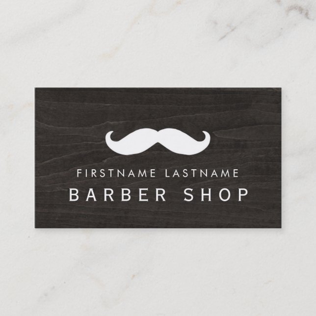 Carte De Visite Moustache classique de coiffeur (Devant)