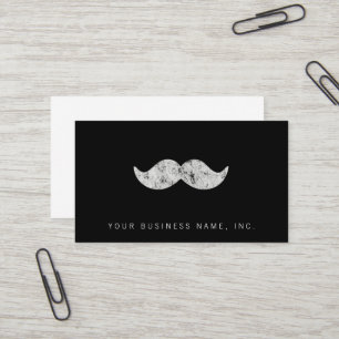 Carte De Visite Moustache gris-clair (style d'impression