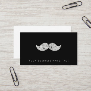 Carte De Visite Moustache grise clair vintage