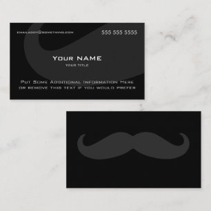 Carte De Visite Moustache moderne foncé