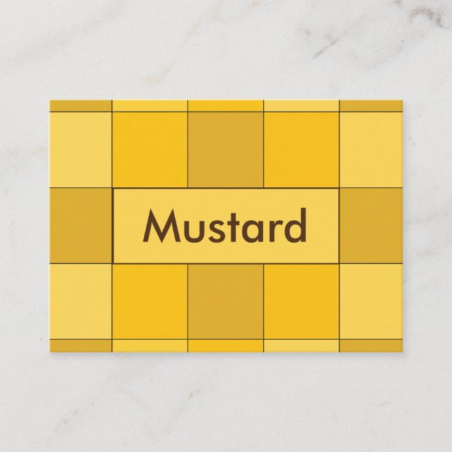 Carte De Visite Moustard jaune (Devant)