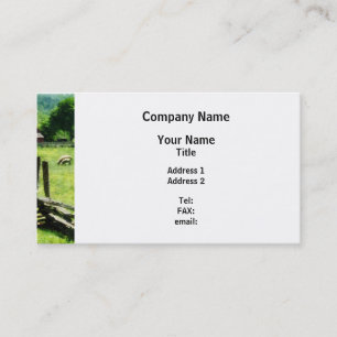 Carte De Visite Moutons paissant dans un pâturage
