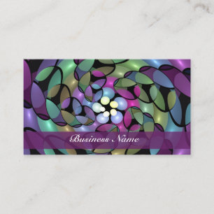 Carte De Visite Mouvements colorés Art Abstrait Frappe Fractal