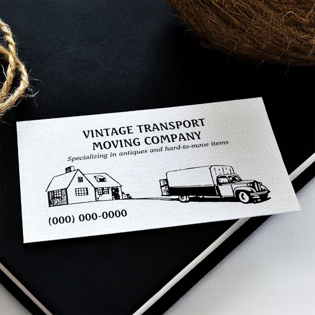 Carte de visite Movers rétro (Retro Movers Business Card)