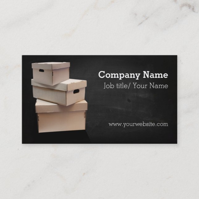 Carte De Visite Moving company/Box/Boxes/Cardboard company (Devant)