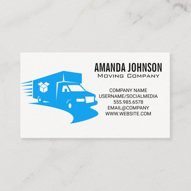 Carte De Visite Moving Van | Service de camion (Devant)