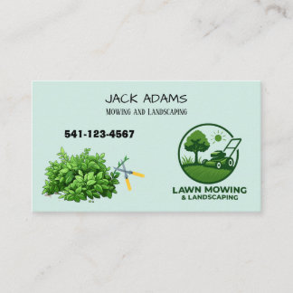 Carte De Visite Mowing and Landscaping Business Card