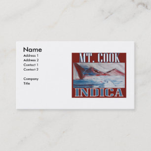 CARTE DE VISITE MT COOK INDICA