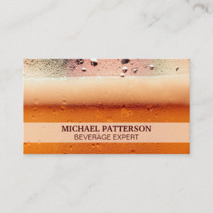 Carte De Visite Mug de bière congelée   Condensation en verre