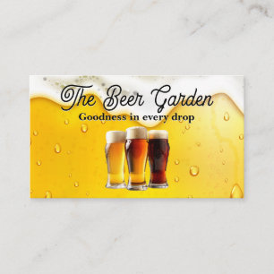Carte De Visite Mugs de bière à la mousse   Brûler