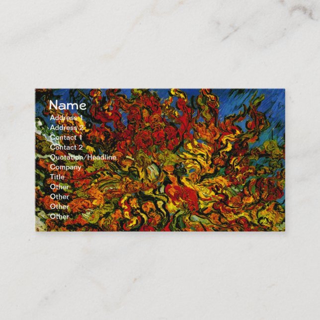 Carte De Visite Mulberry Tree Van Gogh Art (Devant)