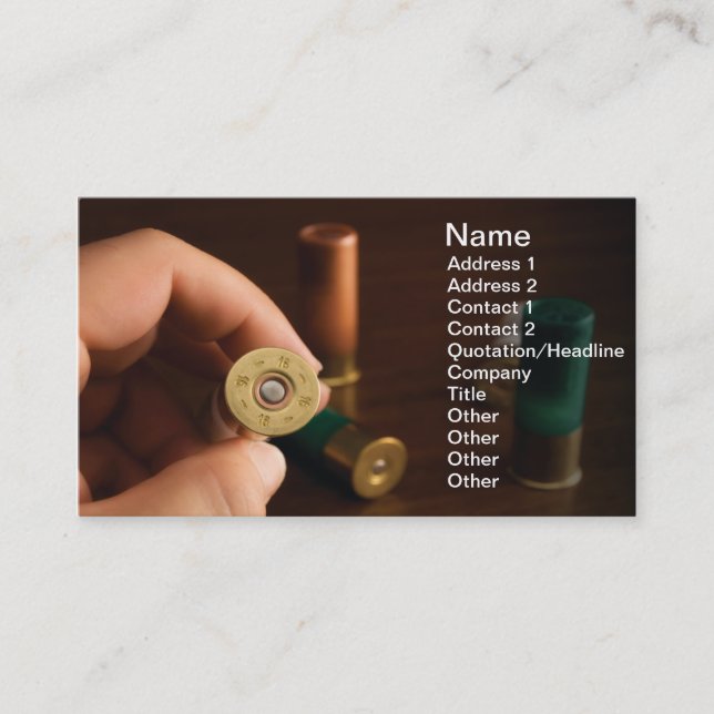 Carte De Visite Munitions de Huting (Devant)