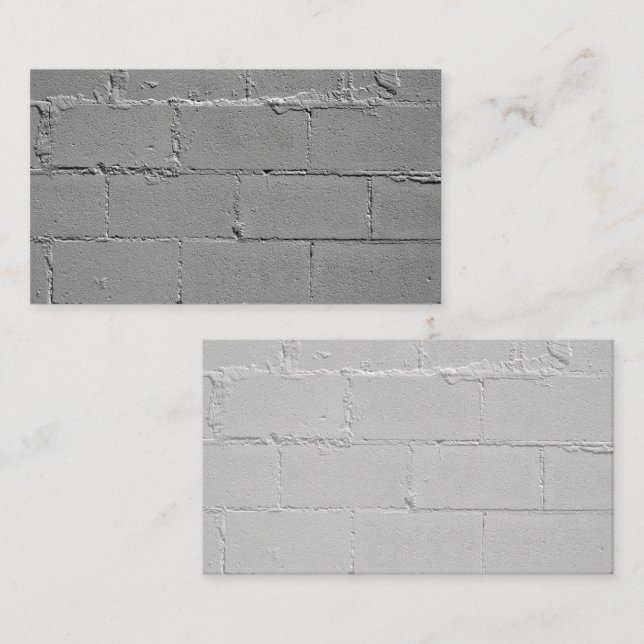 Carte De Visite Mur de blocs de ciment (Devant / Derrière)