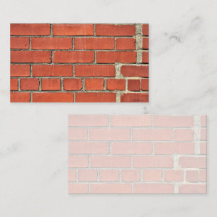 Carte De Visite Mur de brique rouge réparé