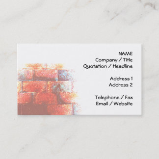 Carte De Visite Mur de briques et espace blanc. Digitals art.