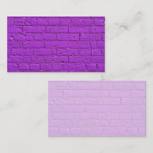 Carte De Visite Mur en brique violet peint (Devant / Derrière)