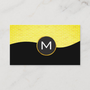 Carte De Visite Mur en briques   Monogramme