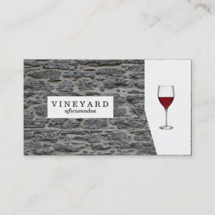 Carte De Visite Mur en pierre / Verre à vin