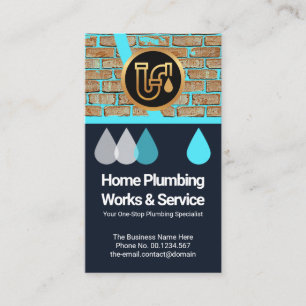 Carte De Visite Murs d'humidité Eau Sepage Home Service de plomber