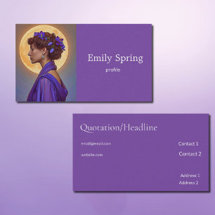 Carte De Visite Muse de la Belle Époque en violet no2