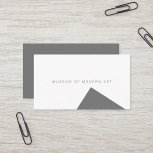 Carte De Visite Musée angle minimal avant et arrière solide