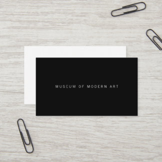 Carte De Visite Musée minimaliste Centre avant et arrière Deux aff