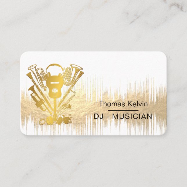 Carte De Visite Music Instruments Event Organizer DJs Player (Devant)