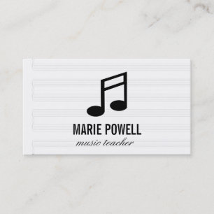 Carte De Visite Music Note II / Music Sheet