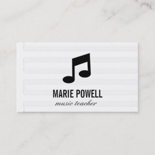 Carte De Visite Music Note III / Music Sheet