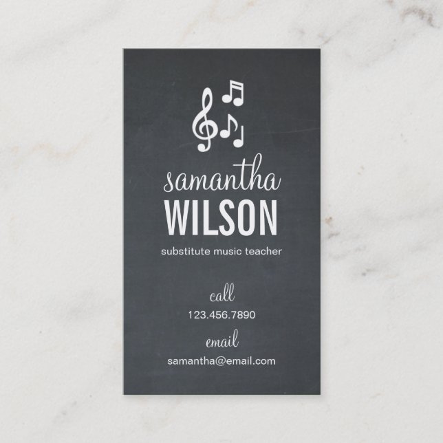 Carte de visite Music Notes (Devant)