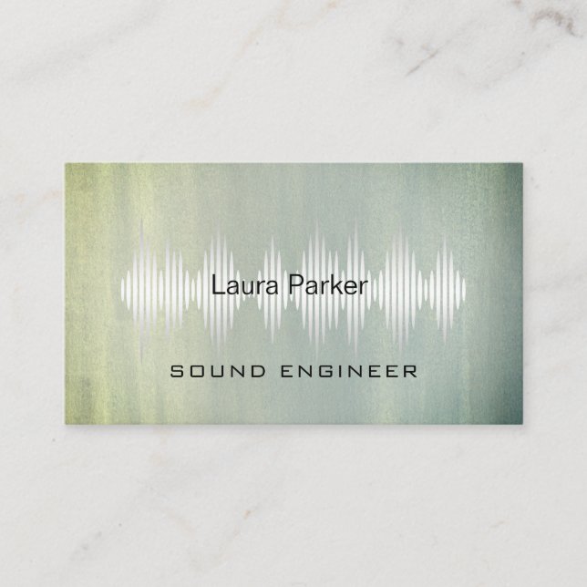 Carte De Visite Music Studio Professional Sound Engineer Minimal B (Devant)