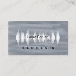 Carte De Visite Music Studio Professional Sound Engineer Minimal B