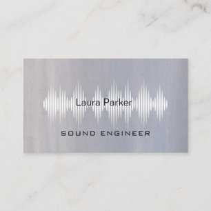 Carte De Visite Music Studio Professional Sound Engineer Minimal B