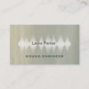 Carte De Visite Music Studio Professional Sound Engineer Minimal B