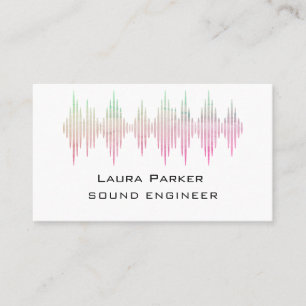 Carte De Visite Music Studio Professional Sound Engineer Minimal B