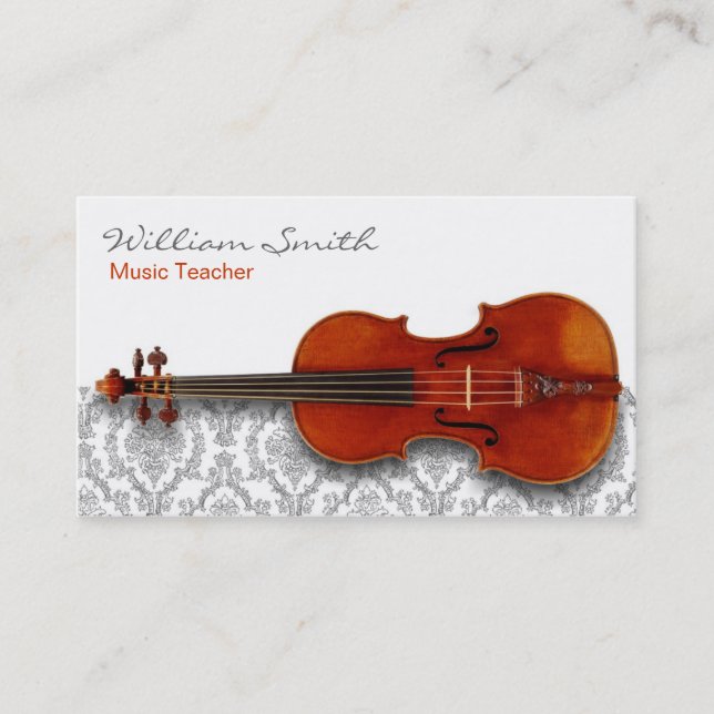 Carte De Visite Music Teacher (Devant)