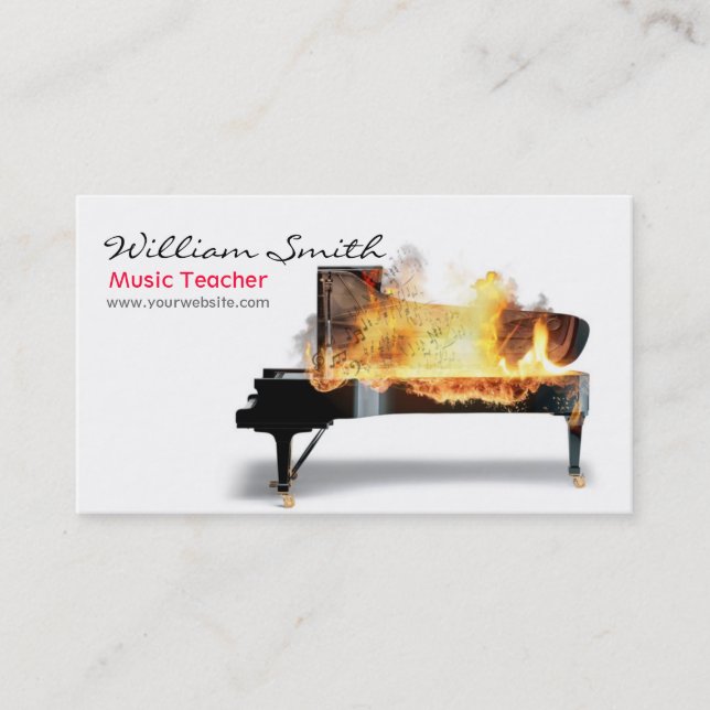 Carte De Visite Music Teacher (Devant)