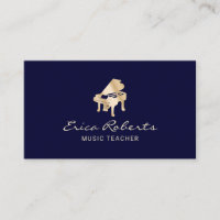 Music Teacher Marine & Gold Piano Musical