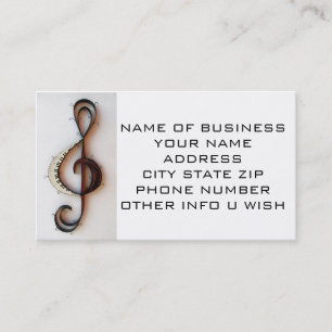 CARTE DE VISITE "MUSICAL NOTE"