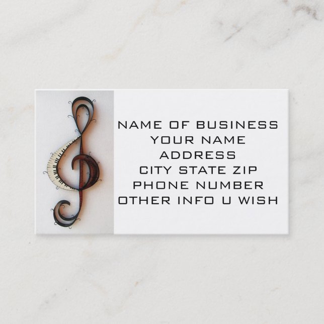 CARTE DE VISITE "MUSICAL NOTE" (Devant)