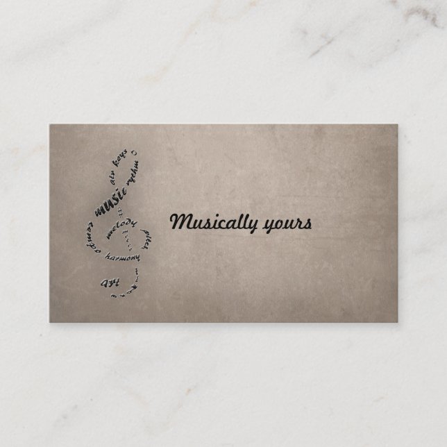 Carte De Visite musicalement vôtre (Devant)