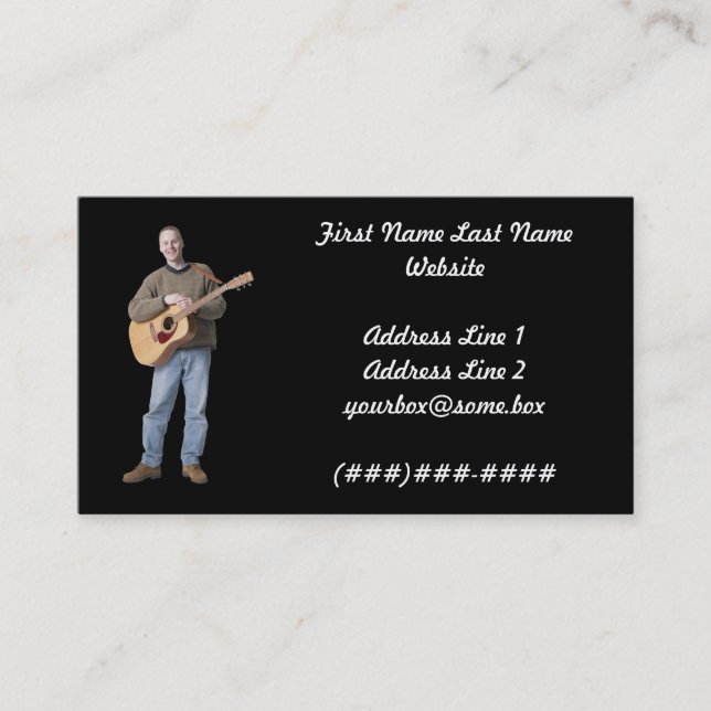 Carte De Visite Musicien (Devant)