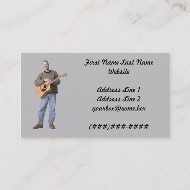 Carte De Visite Musicien (Devant)