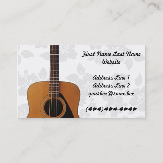 Carte De Visite Musicien (Dos)