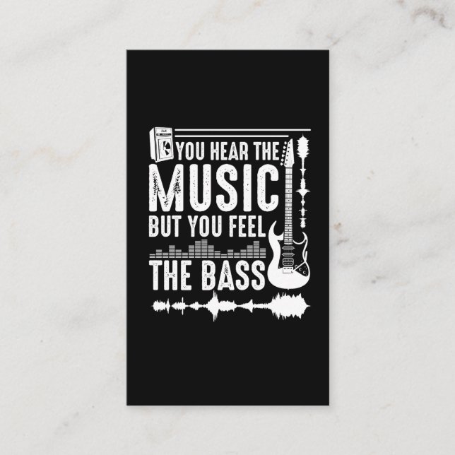 Carte De Visite Musicien amusant bassiste guitariste bassiste bass (Devant)