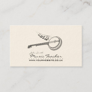 Carte De Visite Musicien/Carte de visite de l'enseignant de musiqu