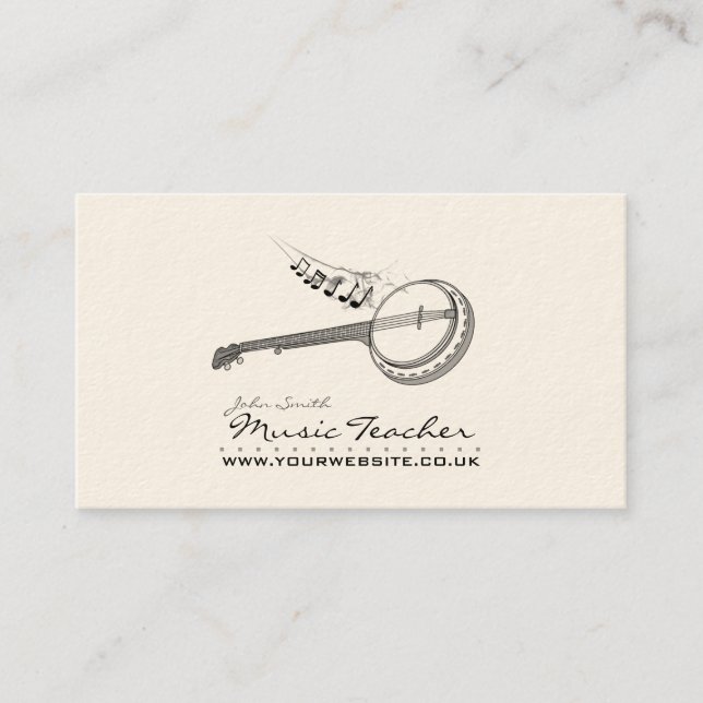 Carte De Visite Musicien/Carte de visite de l'enseignant de musiqu (Devant)