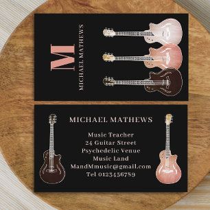 Carte De Visite Musicien de guitare et professeur de musique