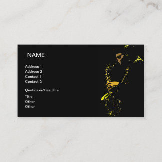 Carte De Visite Musicien de jazz